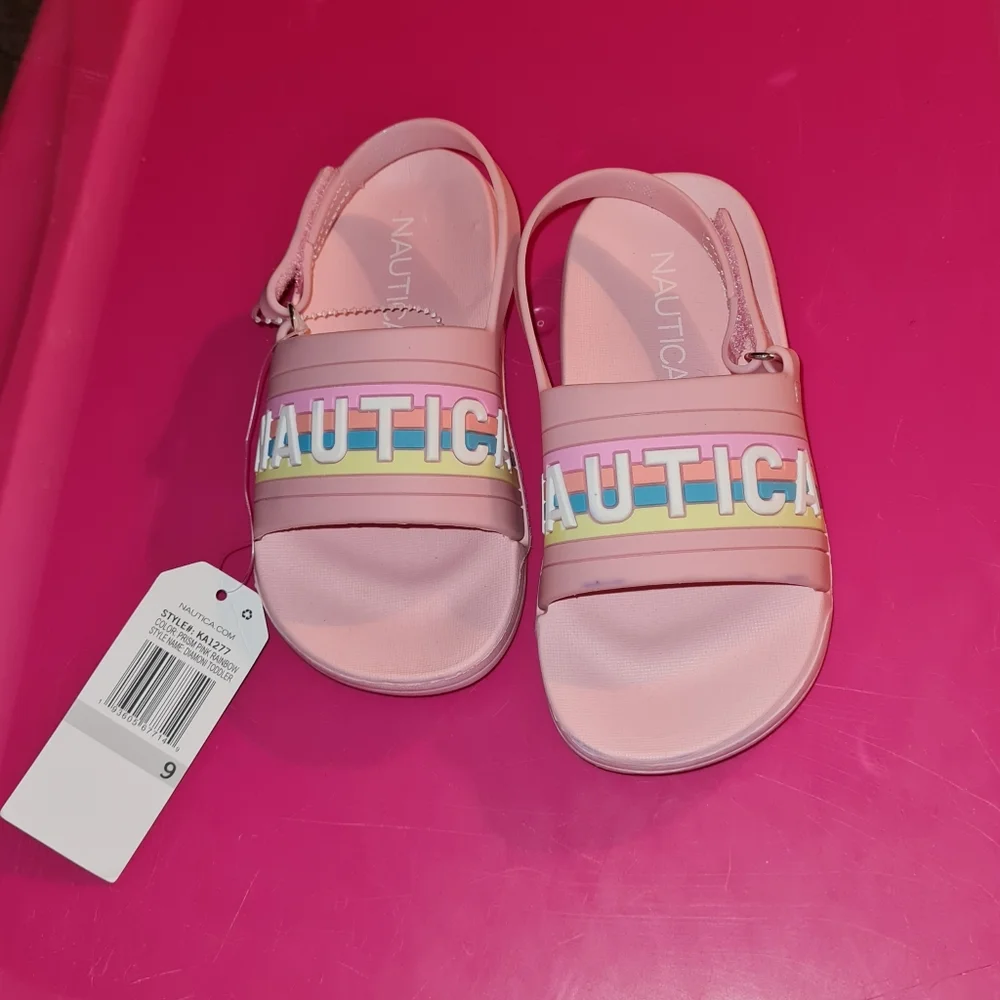 NWT Nautica Girls Athletic Slide Pool Sandal Size 9 Toddler